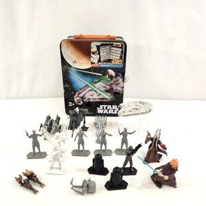 Star Wars Neat-Oh Tin Storage Case w/ TI Action Figures Ahsoka Droid Lunch Box